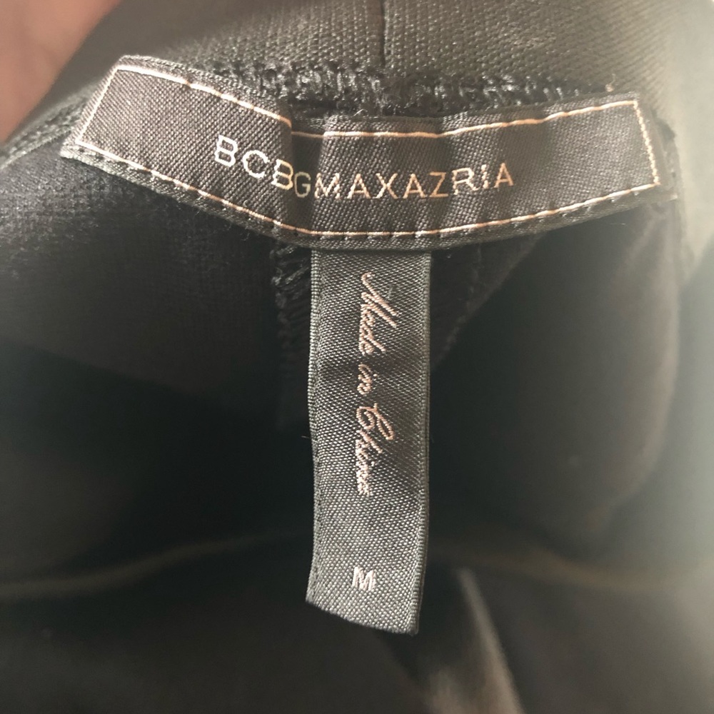 BCBG MAXAZRIA FAUX LEATHER LEGGINGS SIZE M